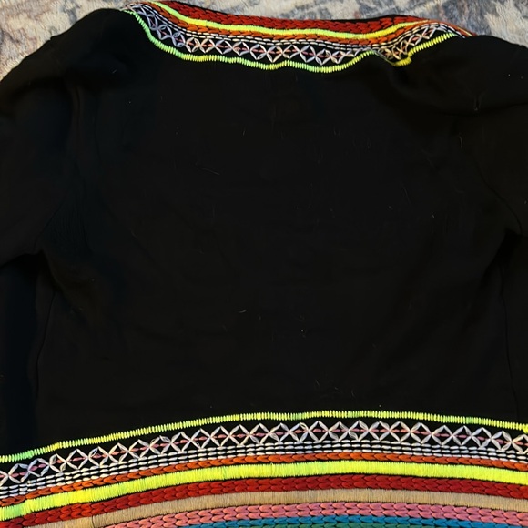 Alice+Olivia Meemee Embroidered Open-Front Cardigan - Picture 5 of 7